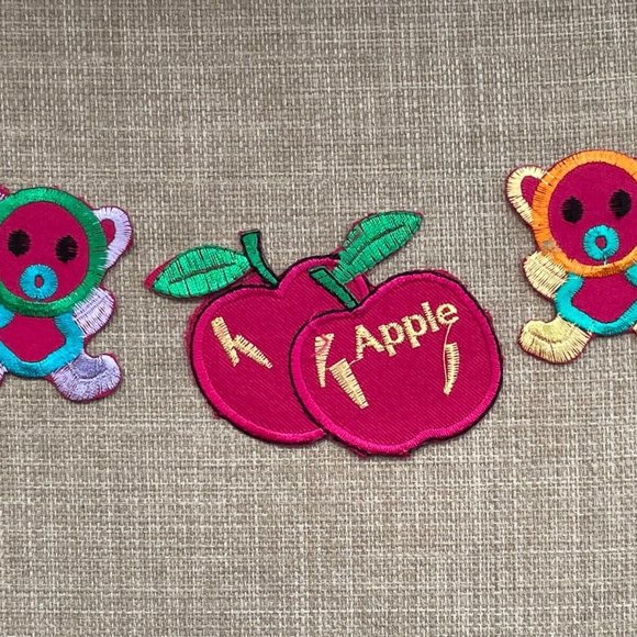 3 patches Iron On Patch Embroidery Multi Color Patch for Craft Clothes Lot of 3 - Picture 3 of 11